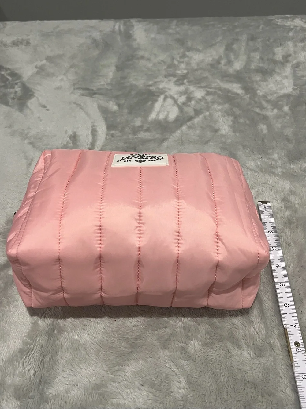 NWT Sol de Janeiro Pink Quilted Puffer Cosmetic Bag Limited Edition